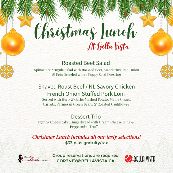 Christmas Group Lunches available 